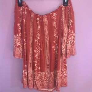 Off the shoulder flowy blouse
